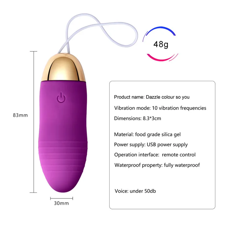 Powerful 10 Speed Wireless Remote Control Silicone Vibrator for Egg Love  Eggs Designed Specifically for Women