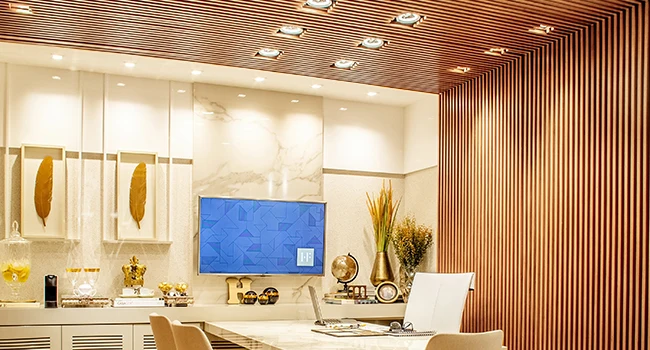 4-Piece 3D Textured Walnut Wood Slat Acoustic Panels Noise Reduction Wall Panel for Living Room Bedroom Outdoor Exterior Hall supplier