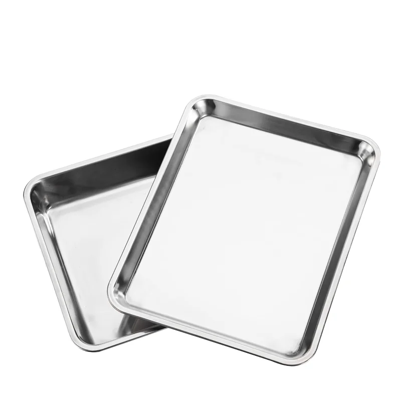 Manufacture Stainless Steel Square Pans Tray Commercial Bakery Hotel  Restaurant Bakery and Food Store Baking Oven Tray