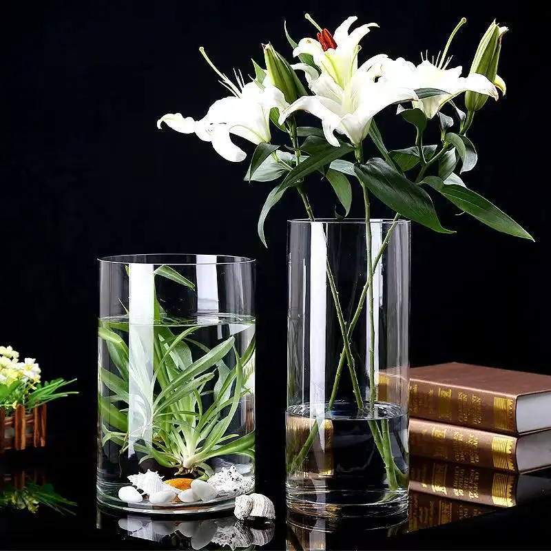 BRILANT Chic Hohe Kristallvase – 26 Cm, Rund, Durchsichtig | Handgefertigt In Der EU, Mit Swarovski-Elementen & Geschenkverpackung