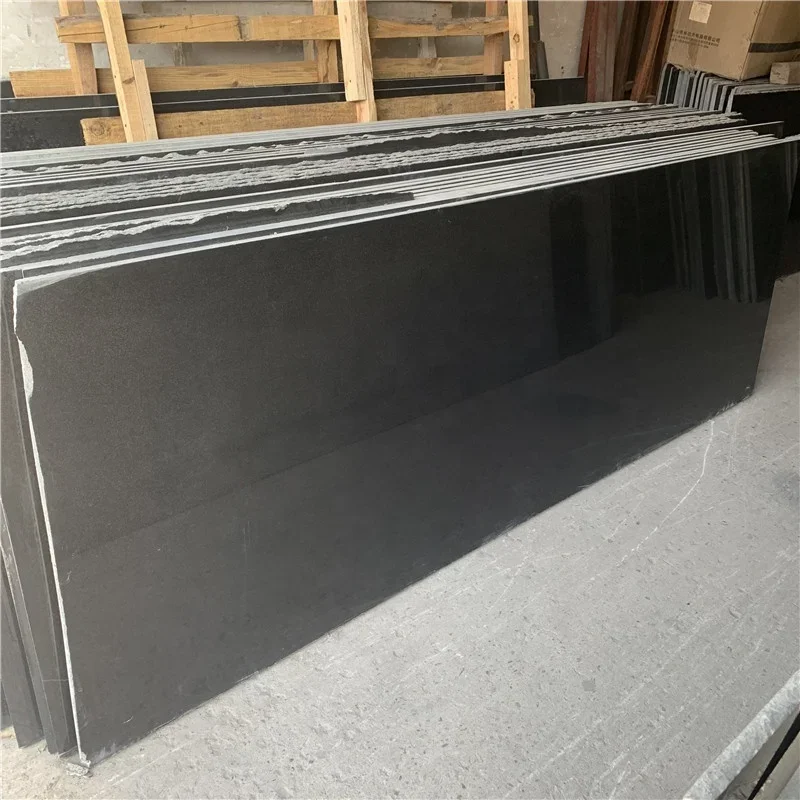 product china shanxi absolute black granite uncut slab granite tiles 20x20 interior countertop design-3