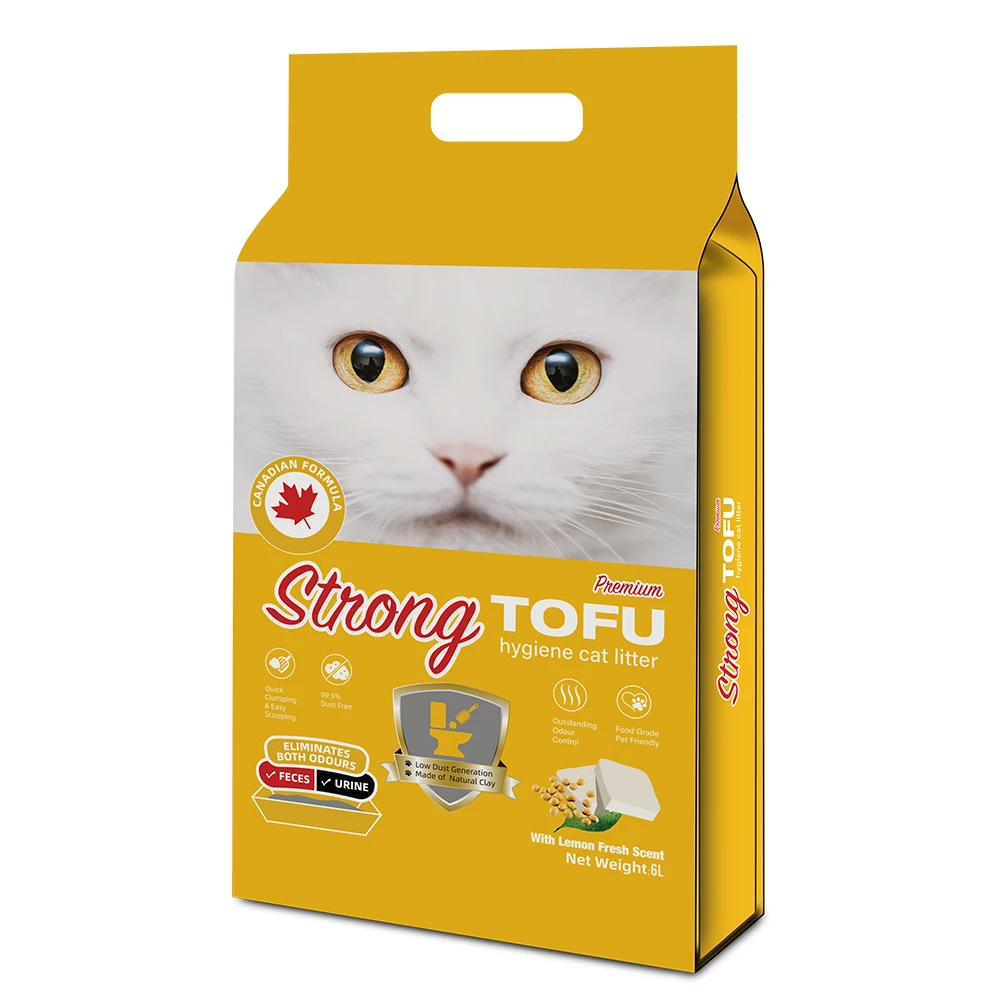 Wholesale Strong Tofu Cat Toilet Sand Premium Natural Tofu Cat Sand