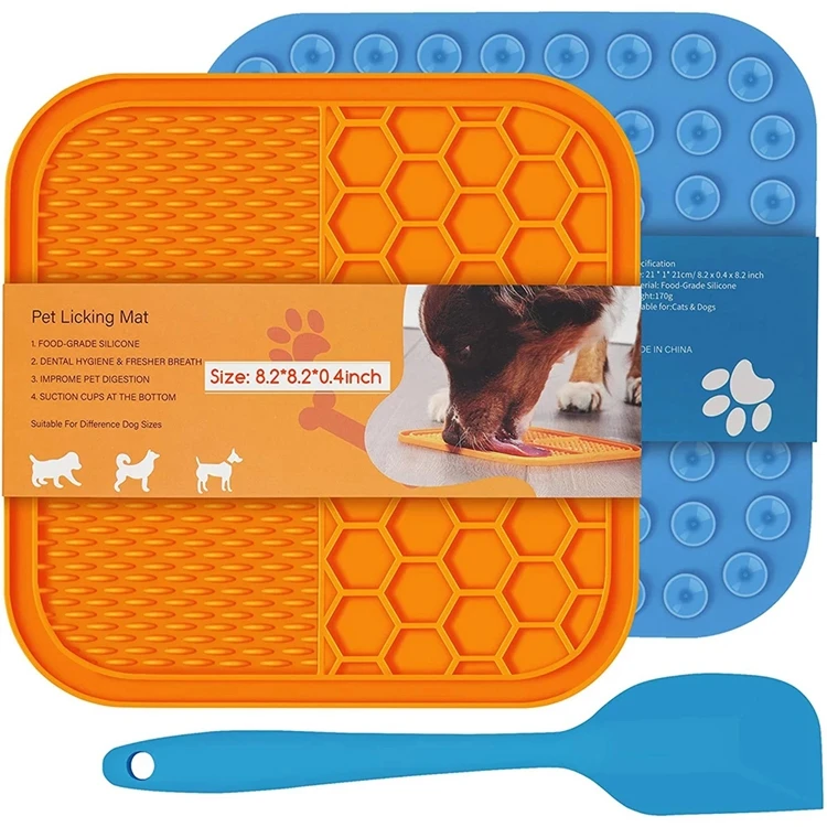 Pet Lick Mat Slower Feeding Pad For Dogs Licky Mat Feeding Cats Dogs