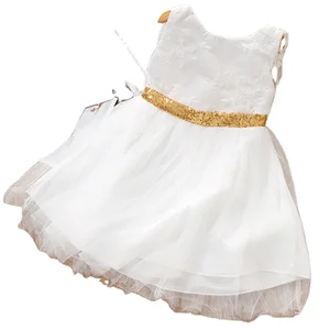 Latest Customizable Children Dress Designs Sleeveless Patch Elegant Knee-Length Casual Summer Lace Girl Dresses