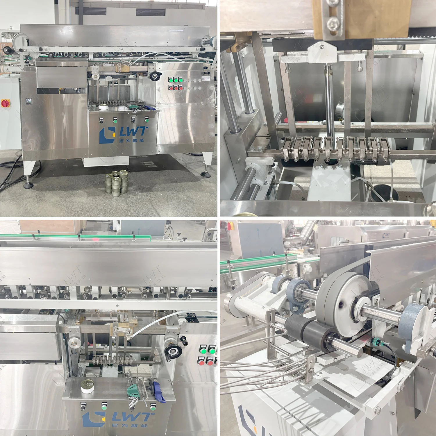 Electric Horizontal Labeling Machine for Tin Cans Pickle Bottles Glass Paper Metal Wood Packaging with Core Motor PLC Components