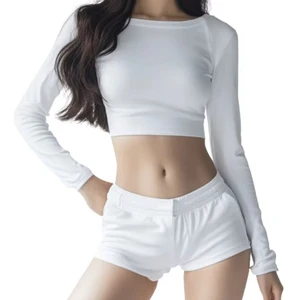 OEM Wholesale Women's Seamless Yoga Set: 4-Way Stretch Shorts & Sport Bra Activewear for Pilates, HIIT, Gym Training