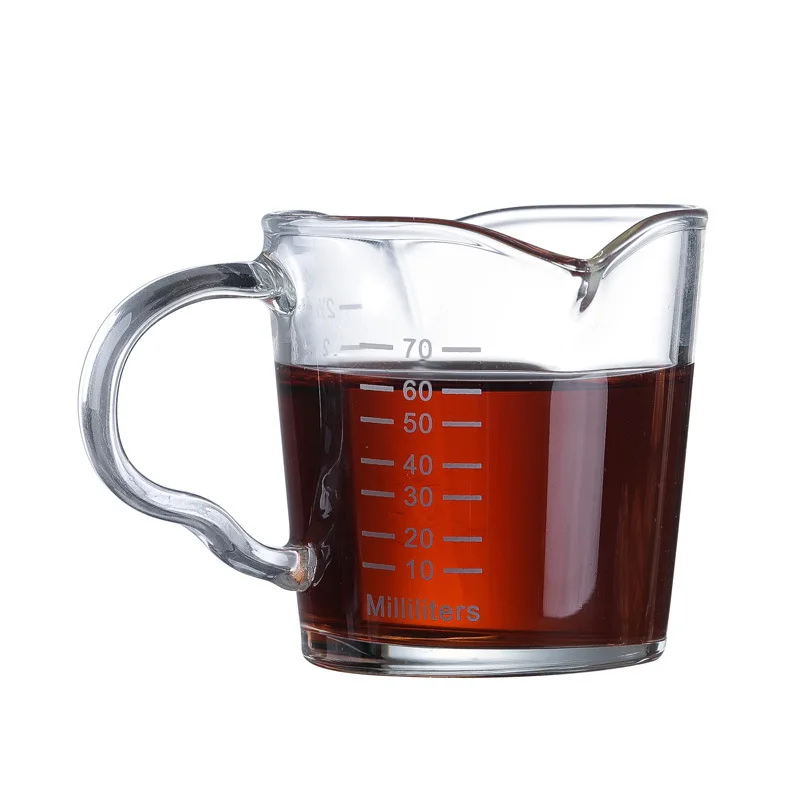 Unbreakable Round Glass Measuring Cup Transparent Cup Digital Glass Mug for Liquid Measure