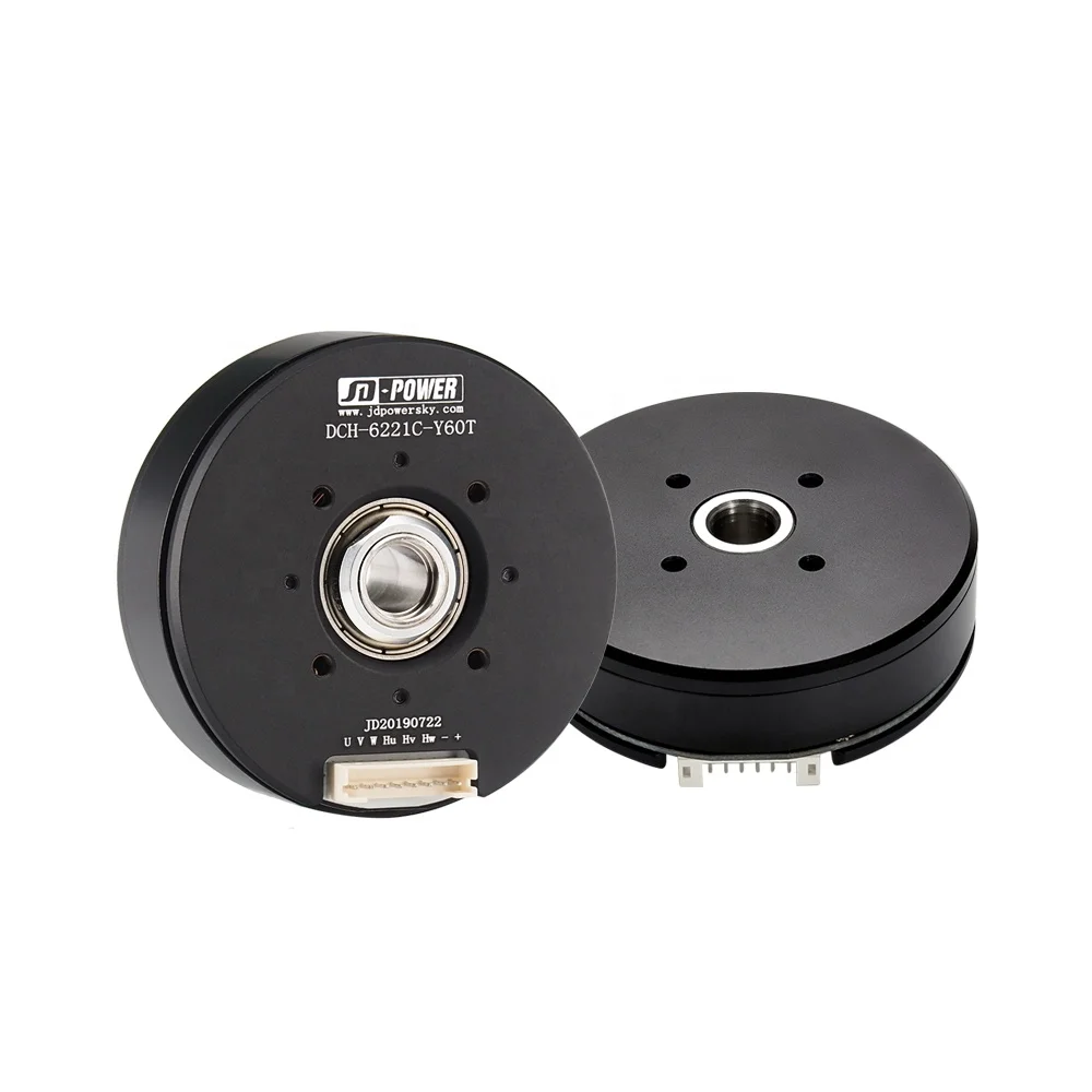 High Quality JD Power DCH 6221C 12v 24v Flat Bldc Hollow Shaft  Gimbal Brushless Dc Motor With Switch Hall Sensor