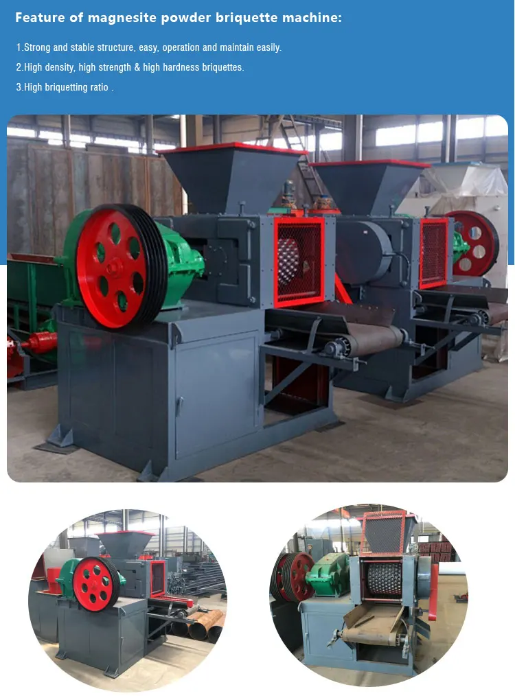 New design hydraulic roller type mineral barbecue coal briquette machine / barbecue coal ball briquetting press machine factory