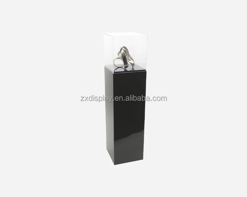 Factory Customized Transparent Acrylic Display case Museum Display Case Black White Acrylic Plinth Display Wholesale Clear