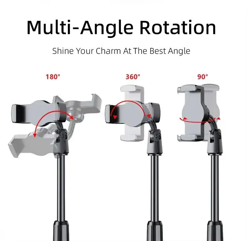 product wholesale 360 degree rotate smartphone stand waterproof mobile phone holder flexible base for desktop youtube live streaming-5