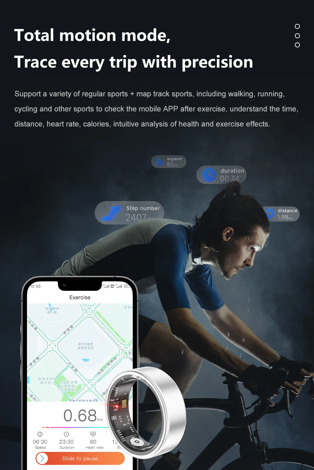 2024 Heart Rate Blood Oxygen Health Monitoring Smart Rings 5atm Waterproof Sports Mode Sr06 Smart Ring For Sleep Tracker - Buy Titanium Alloy Smart Rings health Smart Ring smart Ring For Sleep Tracker