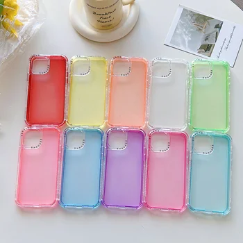 High quality Full body 360 protect 3 in 1 hybrid Transparent Anti-Shock Clear color mobile  Phone Case For iPhone 11 12 1314 pro