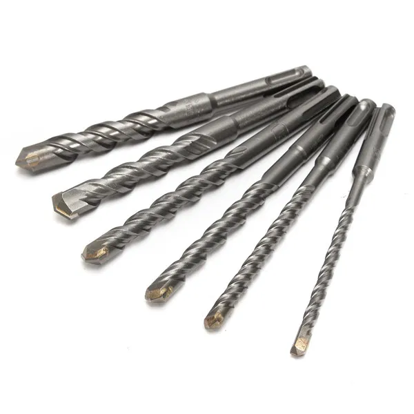 Hammer Sds Drill Bit Set Round Shank Two Pit Two Groove Concrete ...