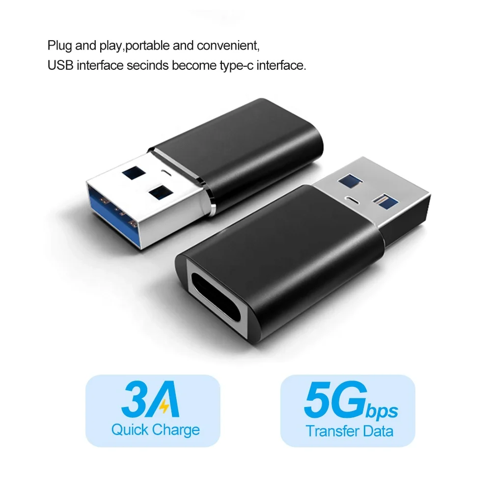 
 USB-C Женский USB Male адаптер Type A порт зарядное устройство Кабельный соединитель для iPhone 11 12 Pro Max, маленький размер, Samsung Galaxy Note10 S20  
