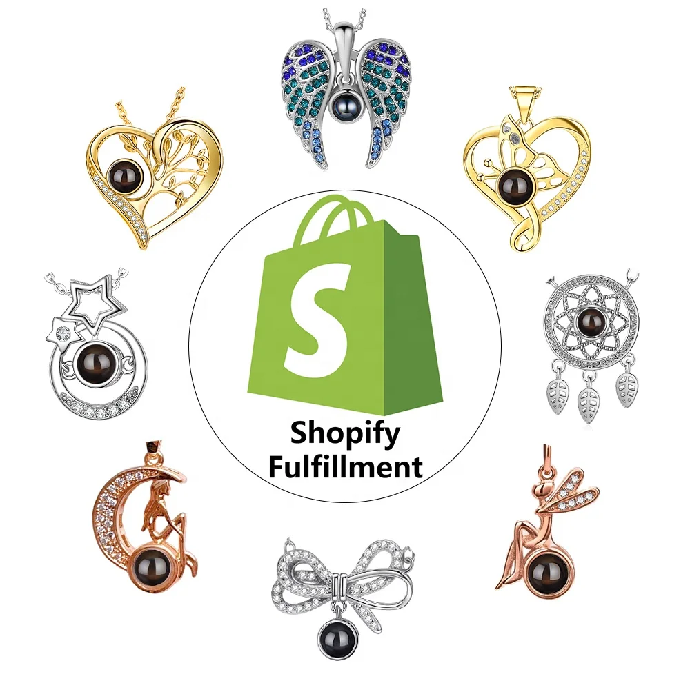 Personalized Projection Necklace Shopify Fulfillment Agent Custom Photo Various Projection Necklaces Jewelry Dropshipping