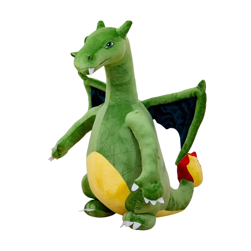 Pokemon o mais forte mega super charizard dragão brinquedos de pelúcia  preto 23cm