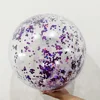 Ballon de plage violet scintillant enchanteur de 30 cm après gonflage