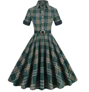 Vintage Eco-Friendly A-Line Party Short Sleeves Flat Collar Summer Chinoiserie Style Midi Natural OEM Service Available