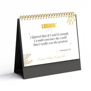 Personalized Affirmation Card Desk Calendar Clock 365 Days Motivational Cards Customizable Pages Designs Paper OEM Accepted