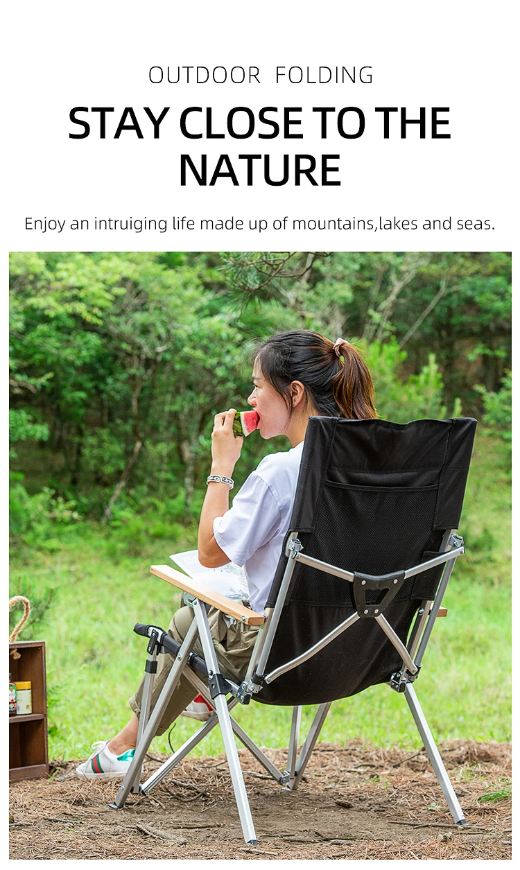 Folding Lounge Chair Backpack Portable 3 Position Adjustable Camping