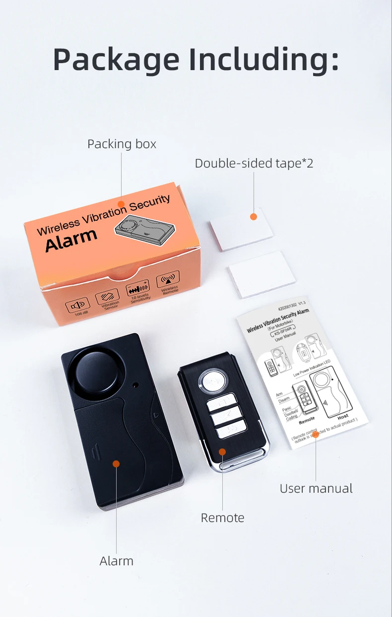 Secure Detector 110db Burglar Alarm with Vibration Sensor Secure Detector 110db Burglar Alarm with Vibration Sensor