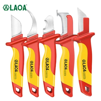 LAOA 1PC Insulated Wire Stripping Knife, High-voltage Protective Cable Stripping Knife for Electricians