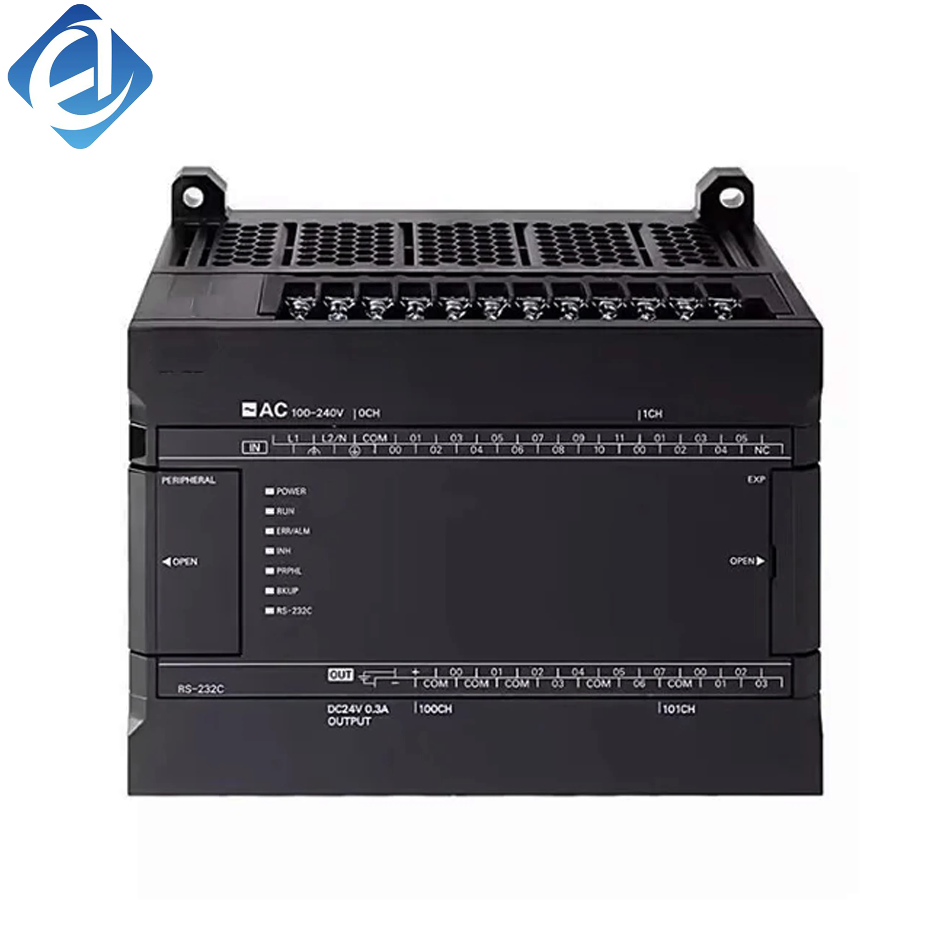 New Original Omron CP2E series compact PLC. 60 I/O points, relay output, DC power supply, stable logic control and strong anti-interference ability. Easy to program and expand, widely used in mechanical control, conveying equipment and light industrial au