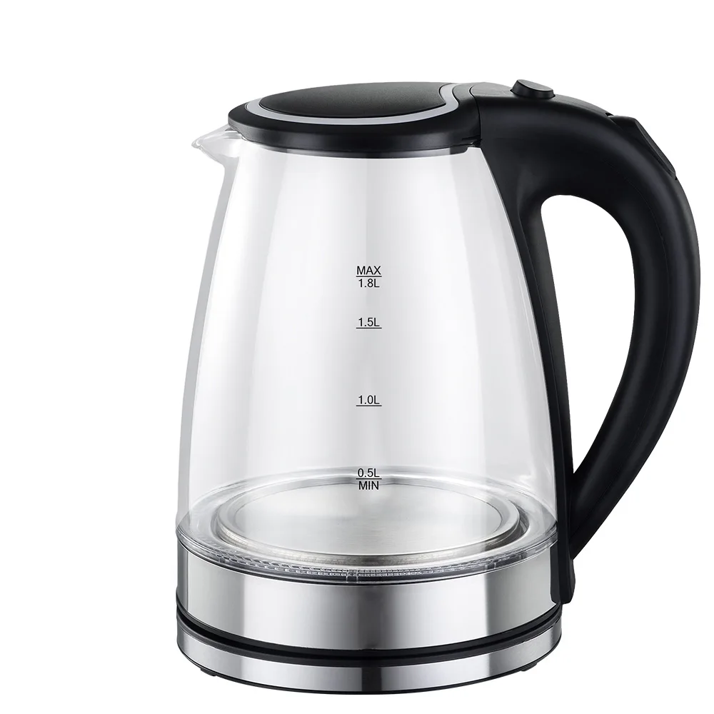 1500w 1.8l Glass Tea Kettle Hot Water Boiler Electric Kettle With ...