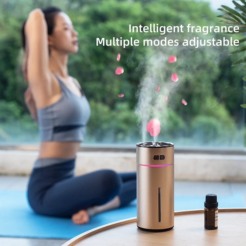 Portable Metal 300ml Humidifier Aroma Diffuser 2 in 1 Essential Oils Car Air Fresheners Aromatherapy Aroma Diffuser