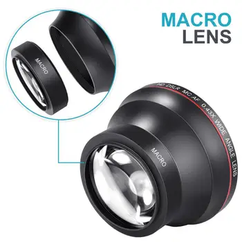 Neewer 52mm 0.43X HD Wide Angle Lens Macro Close-up Portion Lens No Distortion Digital High Definition for DSLR Camera product image