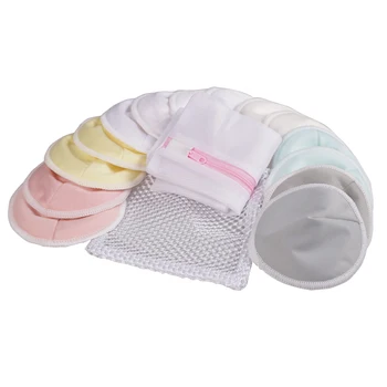 Ananbaby Eco-friendly Soft Good Quality Bamboo Pads Washable Wholesale Leakproof Bamboo Reusable Bowl Nursing Breast Pads