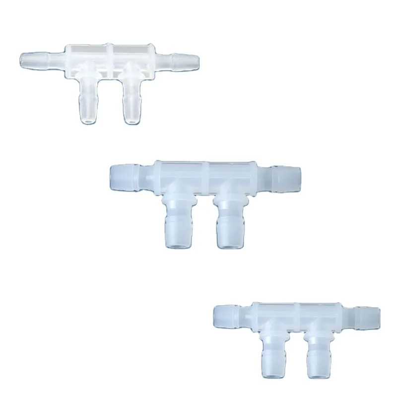 package ink tube connector 4ways uv hose connector semi-transparent eco solvent ink plastic connector pipe for printer