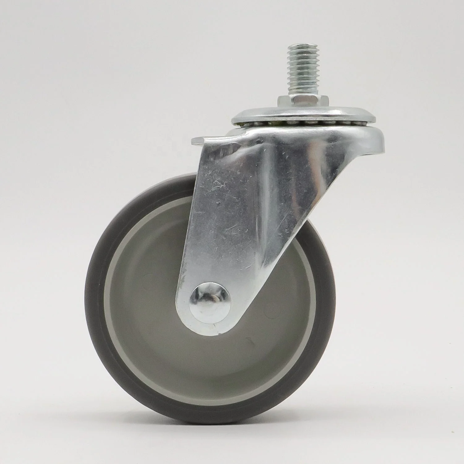 Tpr Industrial Casters With Brake 3 Inch Swivel Thread Stem Recliners