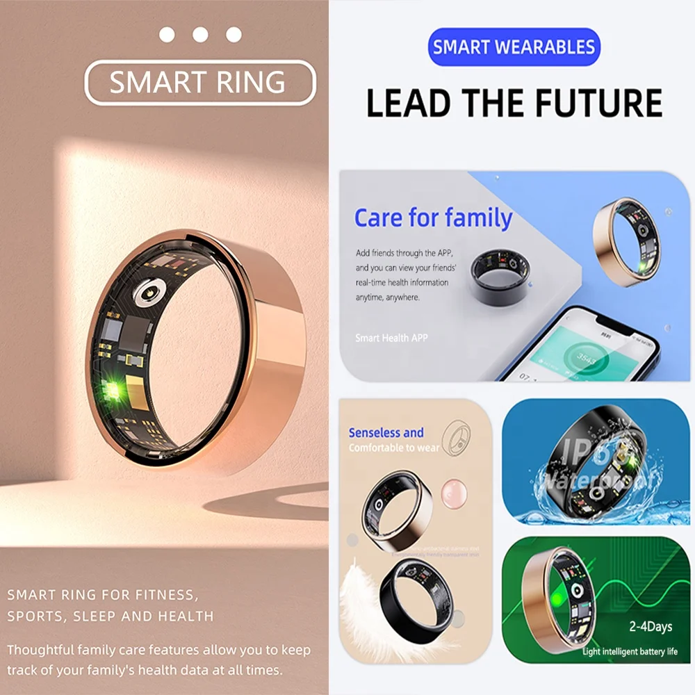 R11M Waterproof Electronic Smart Ring Intelligent Sport Fitness Sleep Health Care AI tracker Monitor Smart Ring R11M