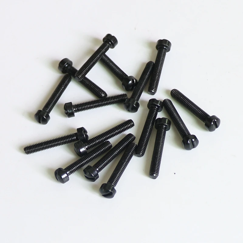 3*18mm Black Color Slotted Head Electric Guitar Pickup Pole Screws For