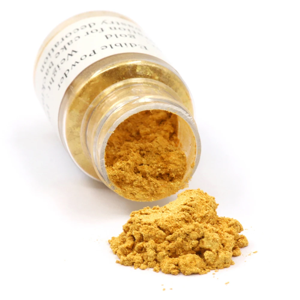 10 г/бутылка, 100% натуральный пигмент, украшение, десерт, выпечка, пищи, торт, подлинный съедобный золотой порошок