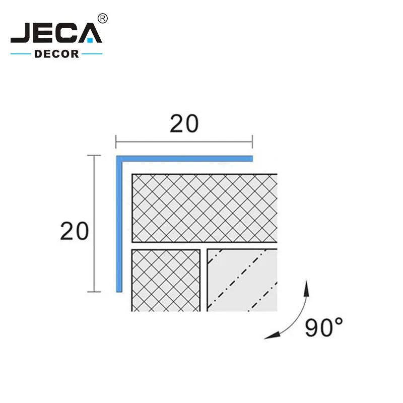 Foshan Factory JECA Outside Corner Protection Profiles for Wall Corner Covers  OEM 304 Stainless Steel Tile Trims Free Sample