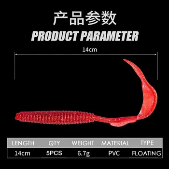 14cm 6.7g Long Soft Worm Lure Freshwater and Saltwater Fishing for River and Lake Species – Soft Lure – view 3