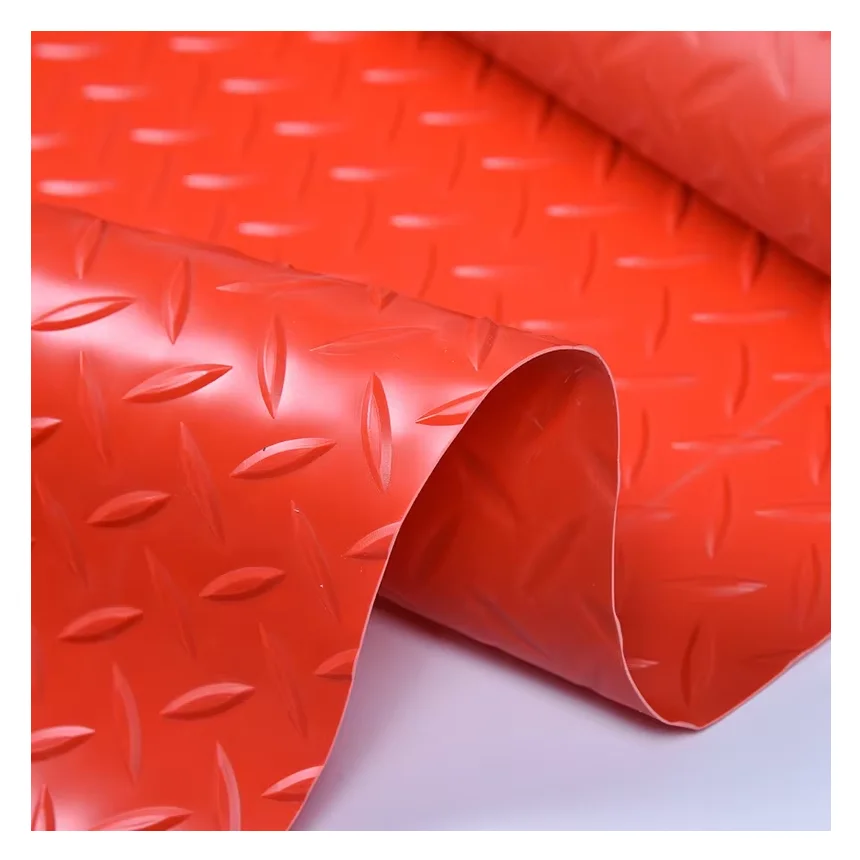 Diamond Plate PVC Flooring 6mm Roll Garage Floor Covering Anti-Slip Indoor/Outdoor Vinyl Laminate Floor Featuring Anti-Slip