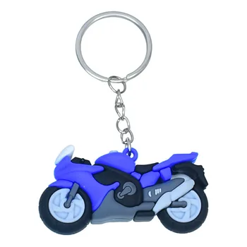 Wholesale Fashionable Cute PVC Anime Motorcycle Key Chain Rubber Keychains