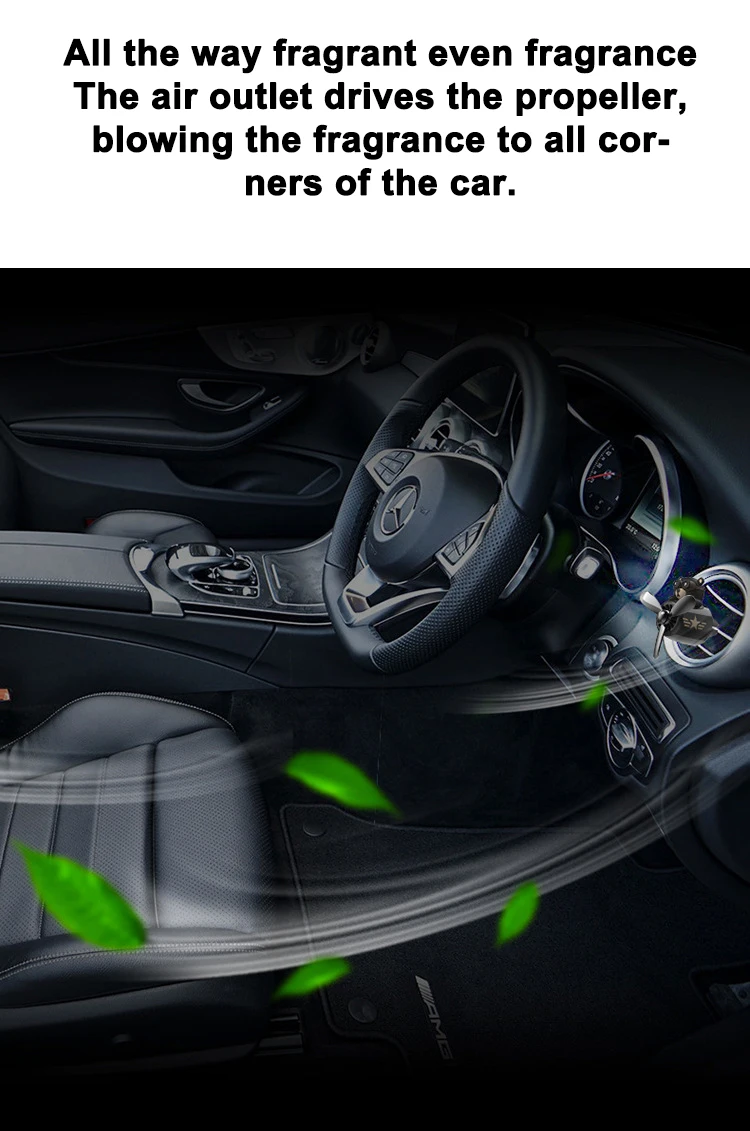 Cute Long-Lasting Fragrance Essential Oil Refreshing Scent Diffuser Car Aromatherapy Diffuser Vent Clip