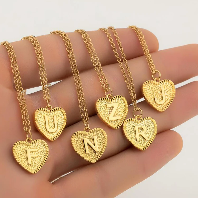 Initial Pendant Necklace Jewelry 