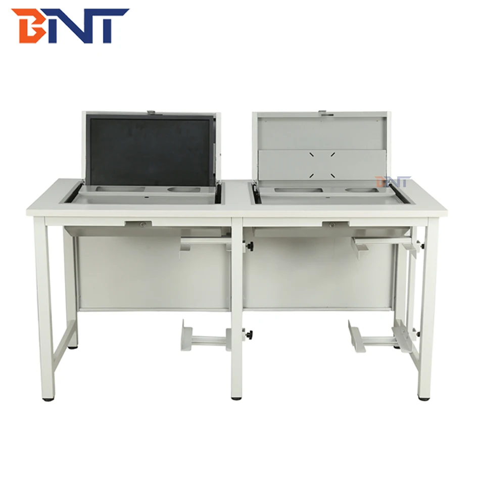 Metal Smart Hidden Monitor Computer Desk for School Computer Lcd Screen