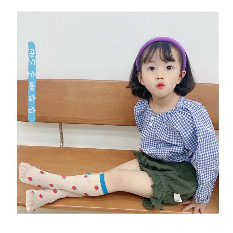 Baby girl fruits mesh knee stock wholesales soft cute animals cartoon daily wearning high kids stockings