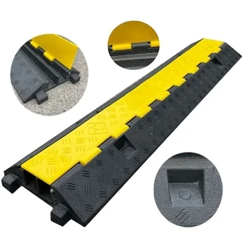 protège-câble en caoutchouc 2 voies, rampe de câble en caoutchouc, bac de protection pour câble, protège-câble au sol, goulotte en PVC