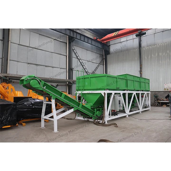 New Concrete Mixing Batching Machine Automatic Weighing Batching Machine Mixer With Belt Conveyor