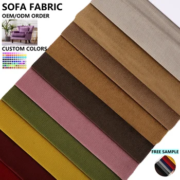 2024 100% Polyester Velvet Sofa Fabric Dye-Patterned Textile Material for Sofas Curtains Use