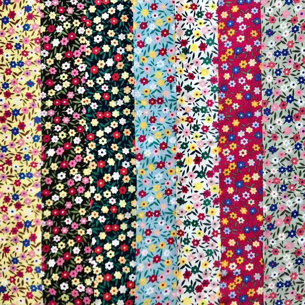 Оптовая продажа от производителя дешевая вискозная ткань 100% вискоза с цифровым цветочным принтом для женской