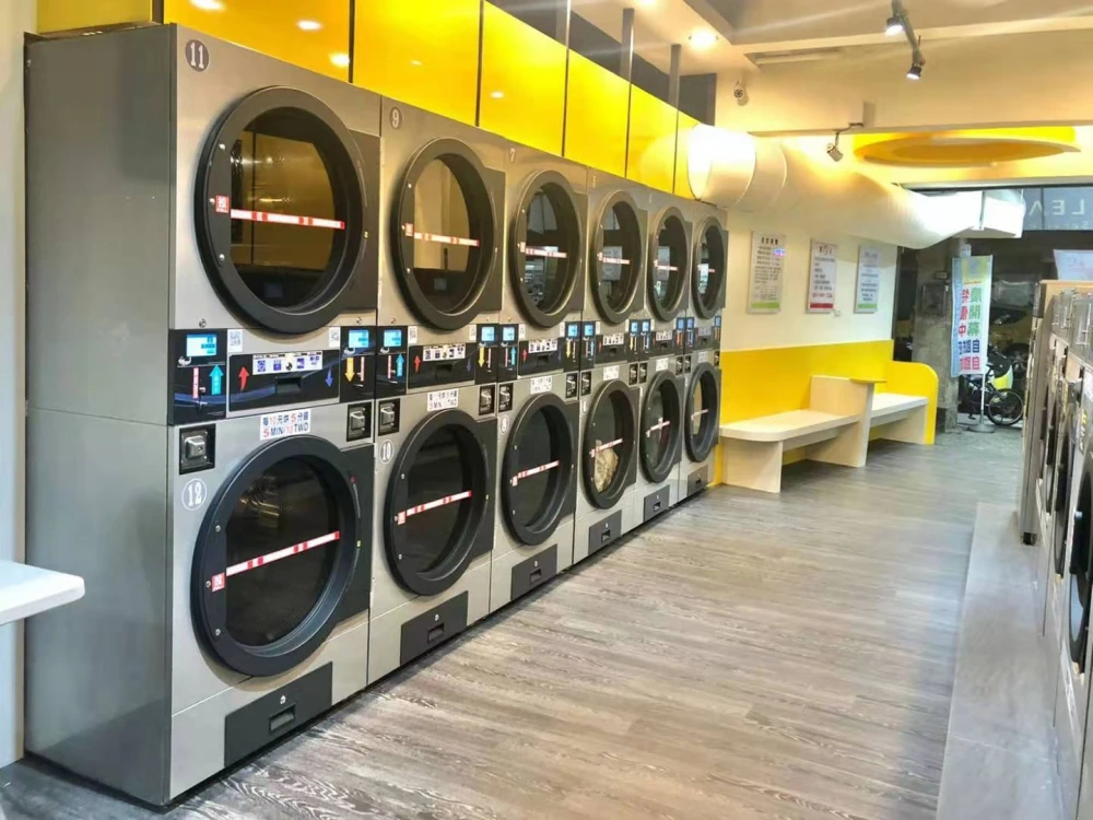 Blue-whale Coin Operated Washing Machine and Dryer Commercial Laundry Equipment Digital Screen